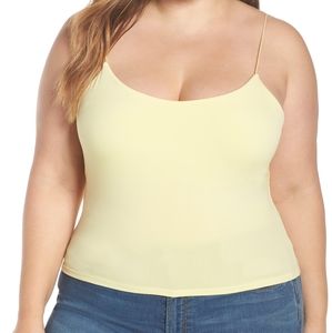 Leith Camisole light yellow Crop Tank Top